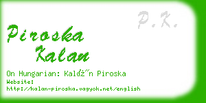 piroska kalan business card